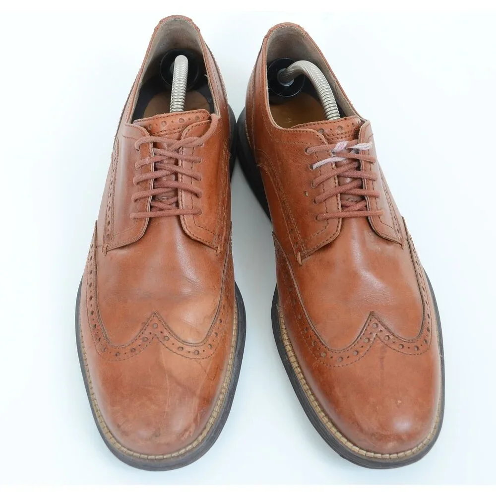 Cole Haan Mens 10.5 Original Grand Wingtip Oxford Woodbury Java Preppy Old Money